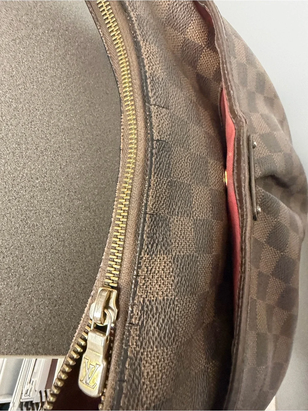 Authentic Louis Vuitton Damier Ebene Crossbody Bag in Brown